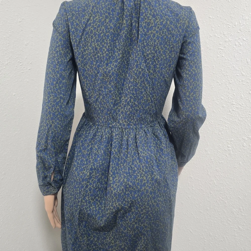 Elegant Blue Patterned Dress